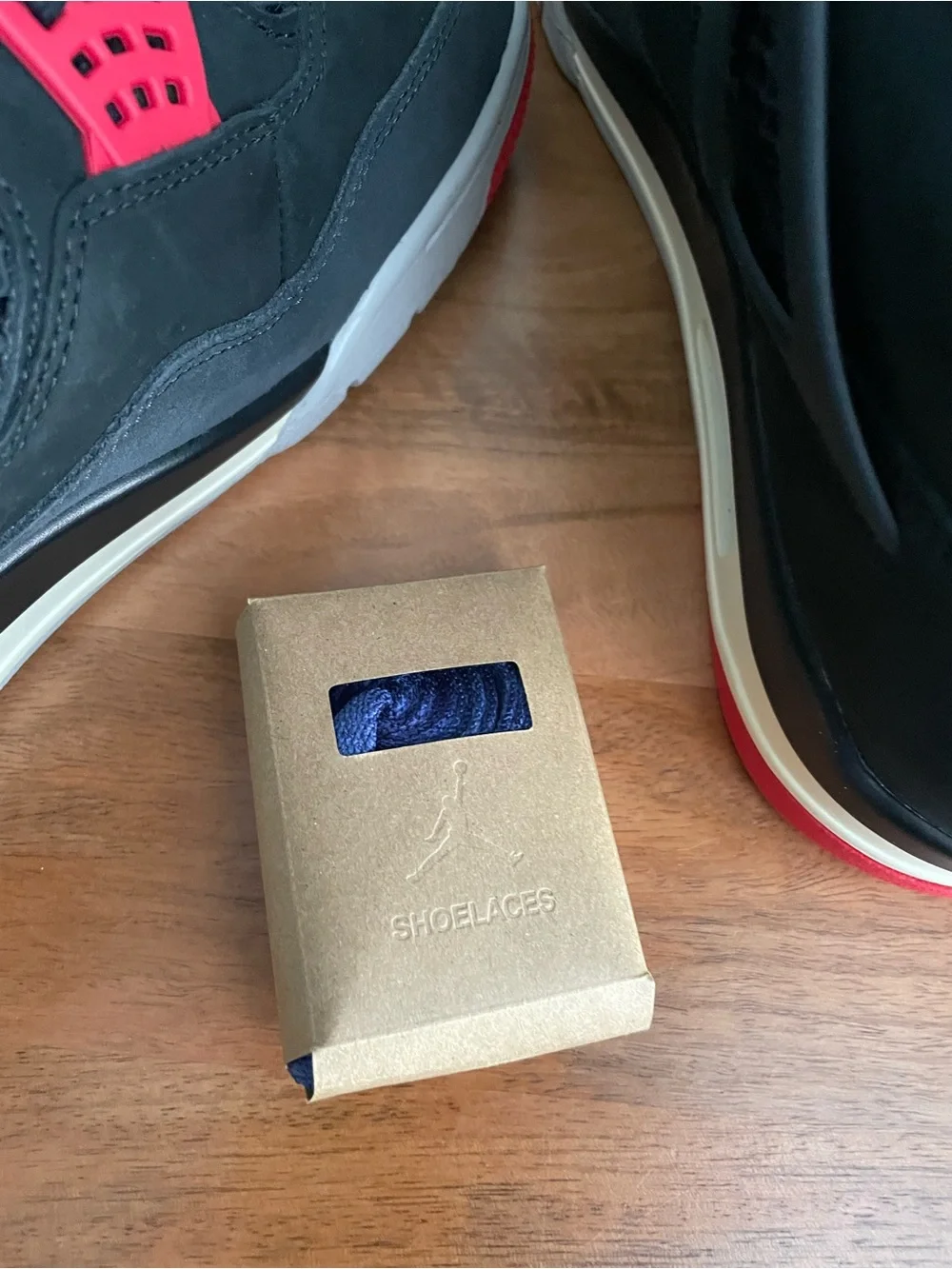 Nike Air Jordan 4 Retro Rare Air Black Fire Red Deep Royal Blue Men’s Size 13 FV